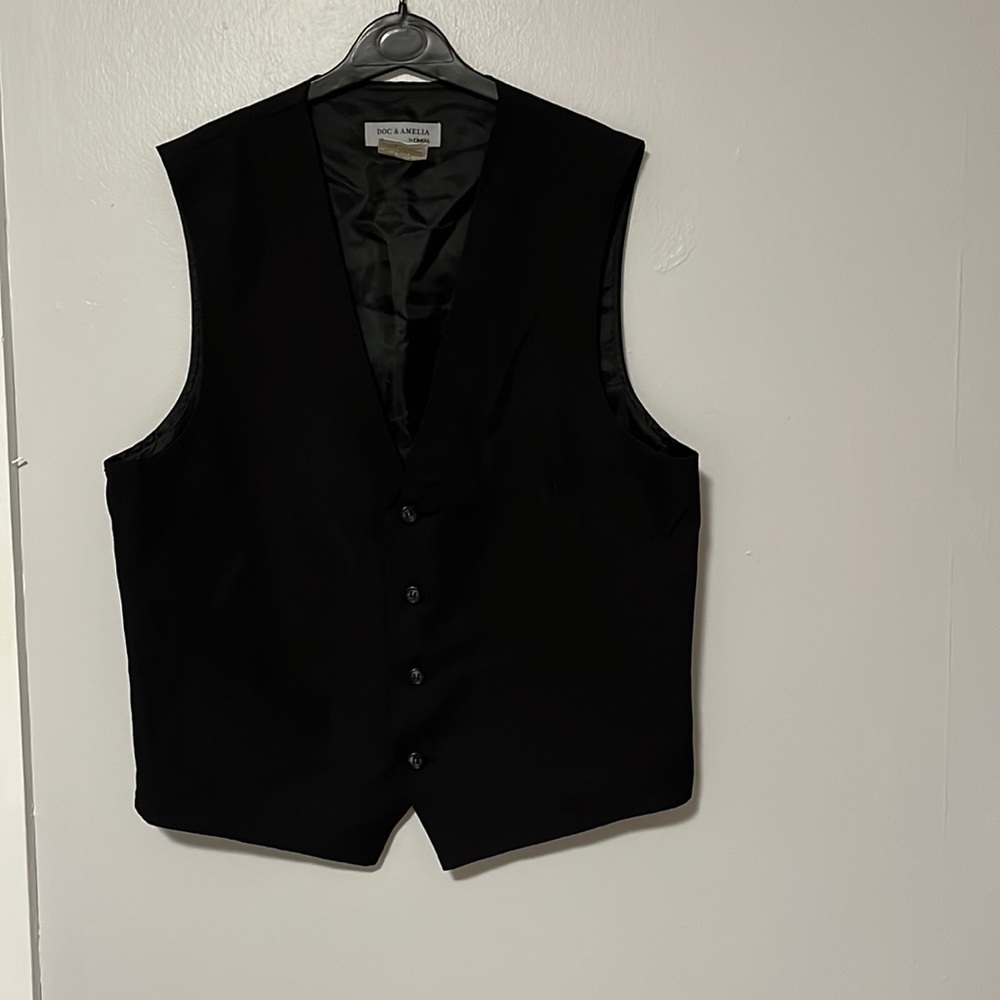 Dress vest black 5 front button